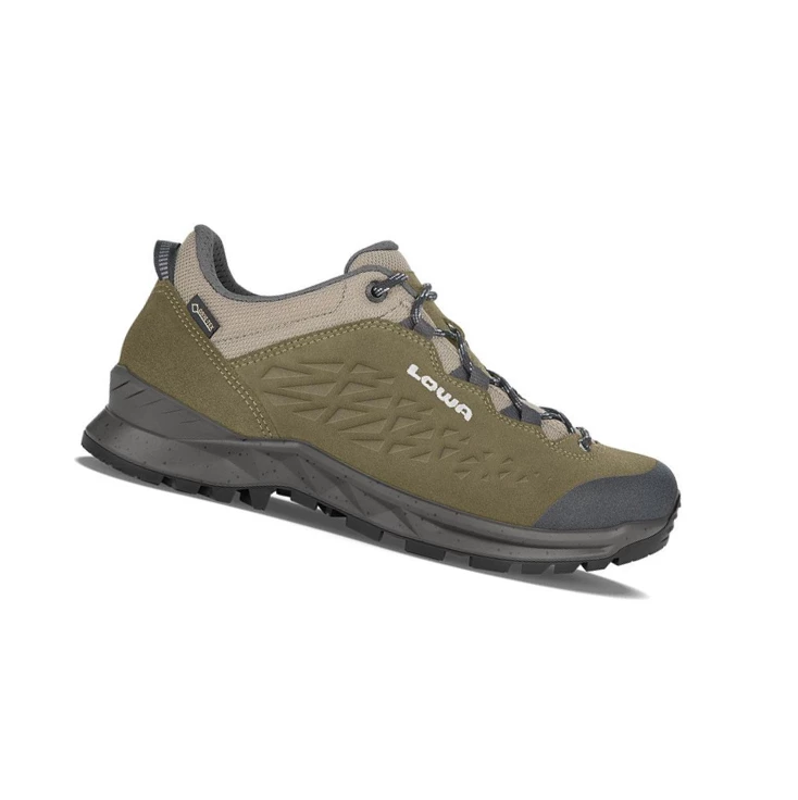 LOWA Explorer GTX LO Wanderschuhe Herren Olive/Grey | NISD39824