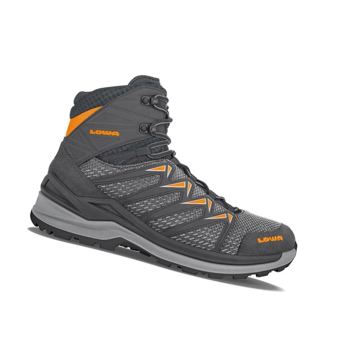 LOWA Innox Pro Mid Gr Wanderstiefel Herren Graphite/Orange | MHNK39672