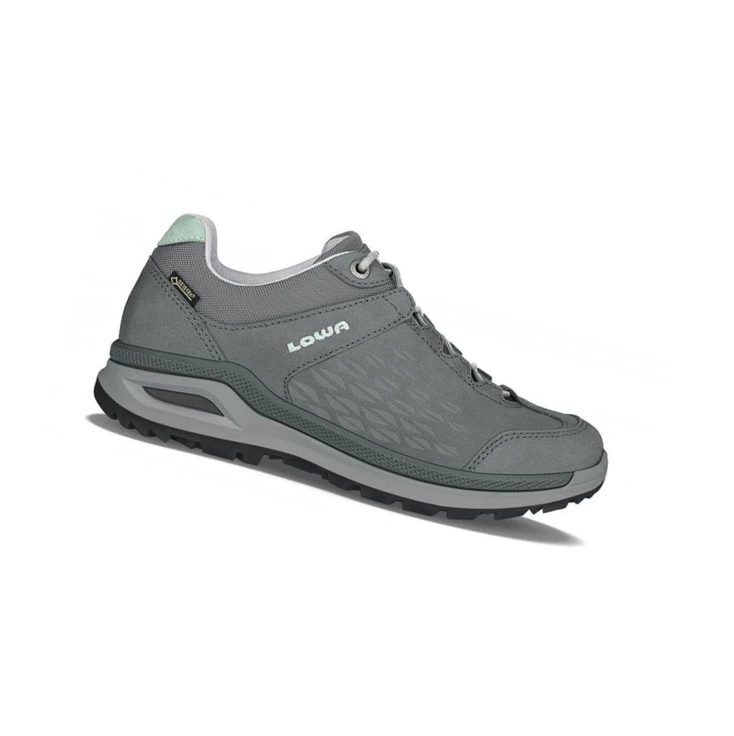 LOWA Locarno GTX LO WS Wanderschuhe Damen Graphite/Jade | ZTGD39567