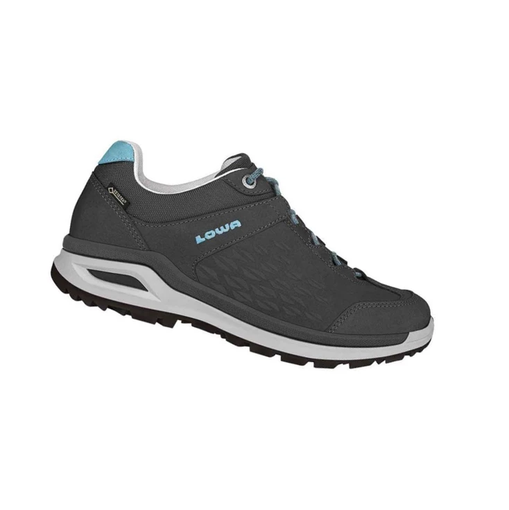 LOWA Locarno GTX LO WS Wanderschuhe Damen Anthracite/Turquoise | ZWLM91257