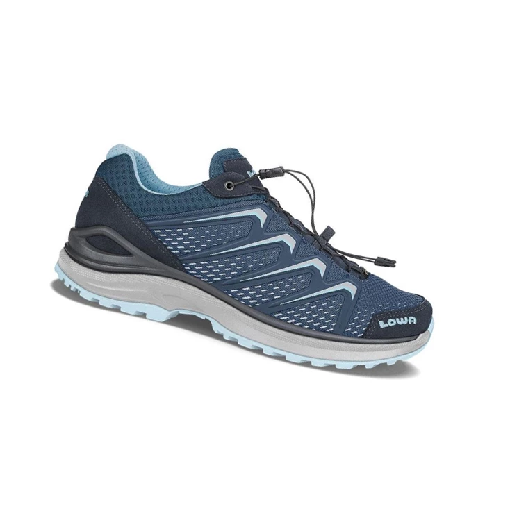 LOWA Maddox GTX LO WS Wanderschuhe Damen Blau | UYMD63052