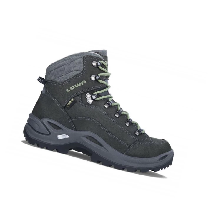 LOWA Renegade GTX Mid WS Wanderstiefel Damen Graphite/Jade | DKYP45980