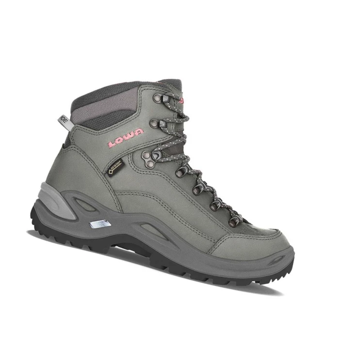 LOWA Renegade GTX Mid WS Wanderstiefel Damen Graphite/Rose | NWIG96752