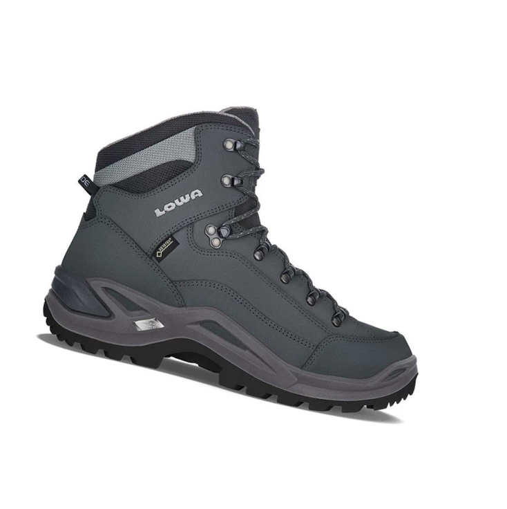 LOWA Renegade GTX Mid Wanderstiefel Herren Graphite/Light Gray | JQGL85790