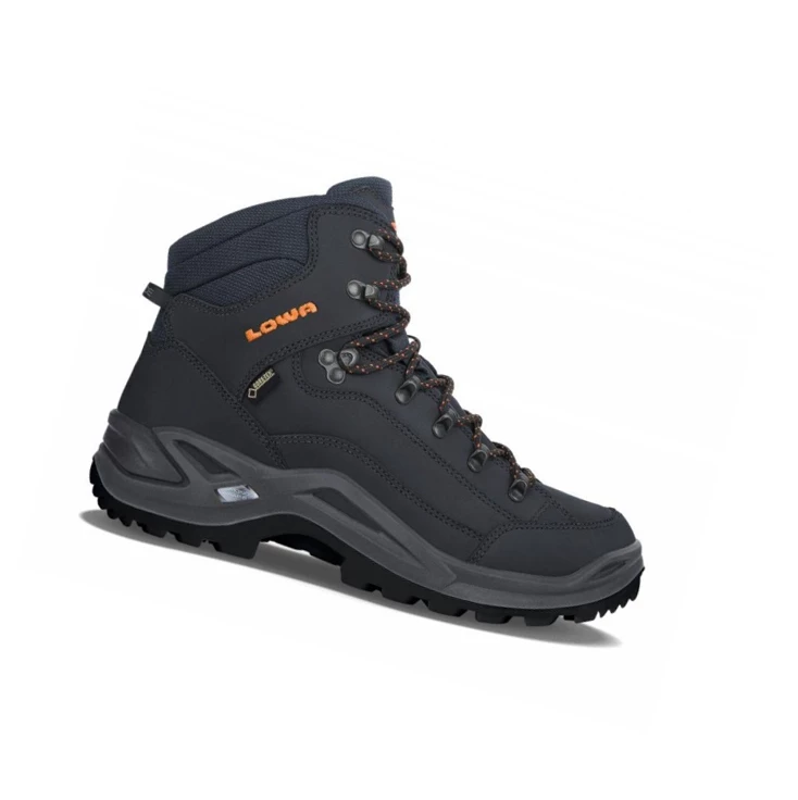 LOWA Renegade GTX Mid Wanderstiefel Herren Navy/Orange | UBDR81402