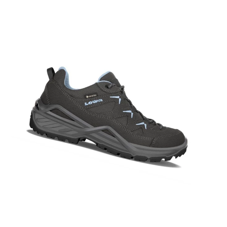 LOWA Sirkos Evo GTX LO WS Wanderschuhe Damen Graphite/Iceblue | NERM82135