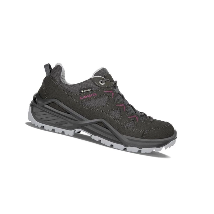 LOWA Sirkos Evo GTX LO WS Wanderschuhe Damen Anthracite/Berry | UFDI09352