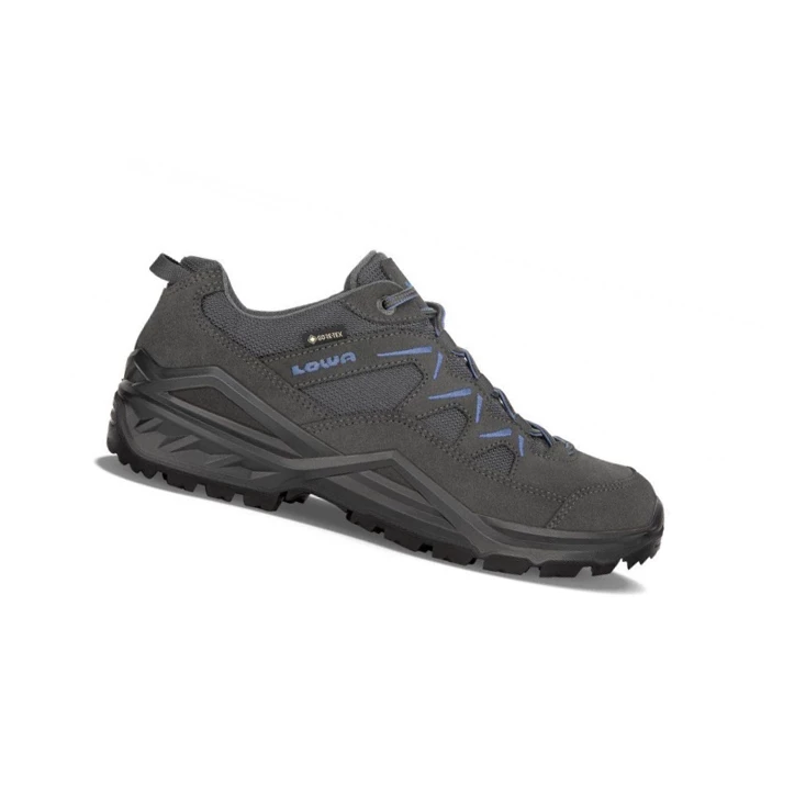 LOWA Sirkos Evo GTX LO Wanderschuhe Herren Graphite/Blue | LQFI96043