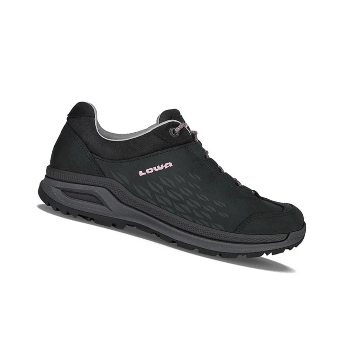 LOWA Strato Evo LL LO WS Wanderschuhe Damen Schwarz | MXZR54716