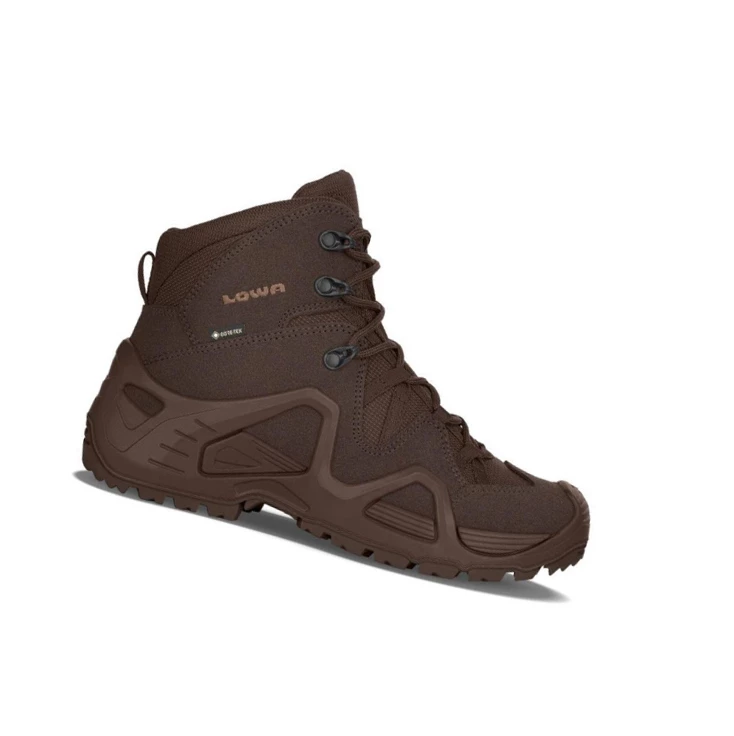 LOWA Zephyr GTX Mid WS Wanderstiefel Damen Dunkelbraun | YKMB69402