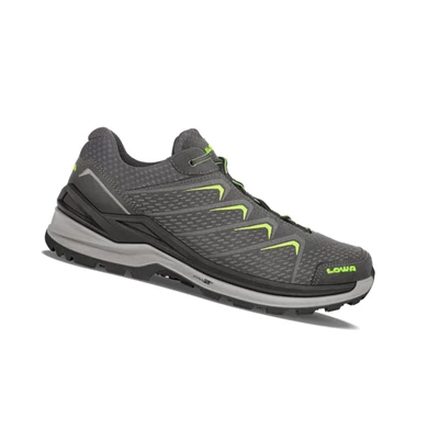 LOWA Ferrox Pro GTX LO Wanderschuhe Herren Graphite/Lime | QUGV53946