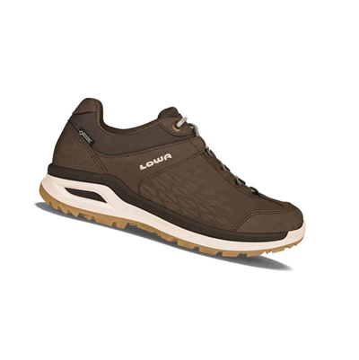 LOWA Locarno GTX LO WS Wanderschuhe Damen Espresso | CRHI39658