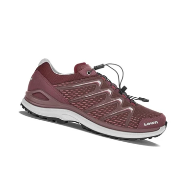 LOWA Maddox GTX LO WS Wanderschuhe Damen Burgundy/Coral | XFMU71093