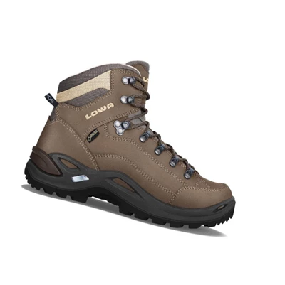 LOWA Renegade GTX Mid WS Wanderstiefel Damen Stone | MQHE96125