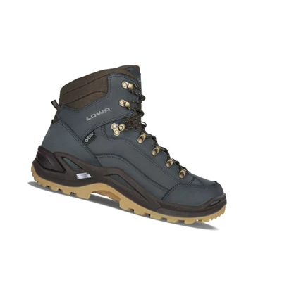 LOWA Renegade GTX Mid Wanderstiefel Herren Navy/Honey | OIEA59432