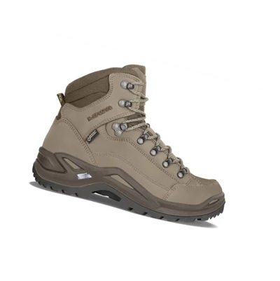 LOWA Renegade GTX Mid Wanderstiefel Herren Stone/Espresso | YNGK67930